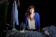 Douve, mère de famille, 20h29, buanderie familiale